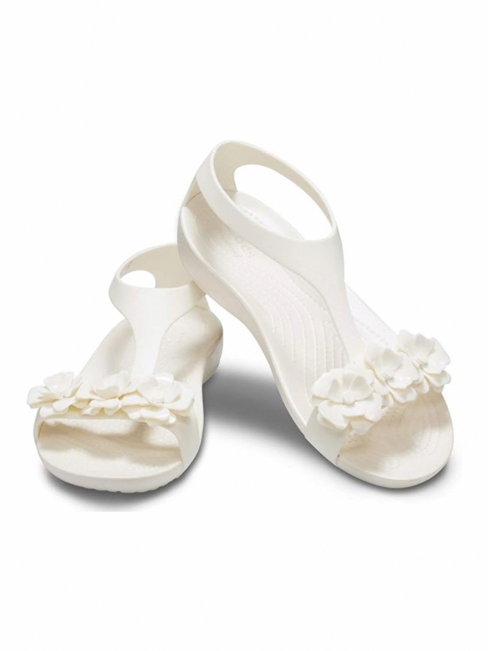 Crocs Serena Embellish Sndl W, Women’s Flat Sandal White/White Size W11.
